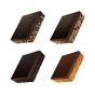 Mid-Day Squares Functional Chocolate Variety Pack 4 Pack - Functional Chocolate - Healthy Chocolate Variety - Protein Chocolate Variety Pack
