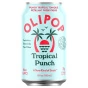 Front of OLIPOP Low Sugar Sparkling Prebiotic Soda Tropical Punch - Prebiotic Soda Canada - Healthy Fruit Punch - Olipop Tropical Punch