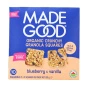 MadeGood Organic Crunchy Granola Squares Blueberry & Vanilla, 5 Packs Front