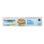 English Front of Queen St. Bakery Gluten-Free Plain English Muffins - Gluten Free Muffin - High Fiber Muffin - Made in Canada Muffins