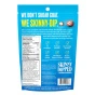 Back of Skinny Dipped Almonds Dark Chocolate Cocoa - Dark Chocolate Almonds - Fair Trade Chocolate - Chocolate Almonds