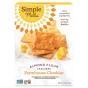 Front of Simple Mills Grain-Free Almond Flour Crackers Farmhouse Cheddar, 120g